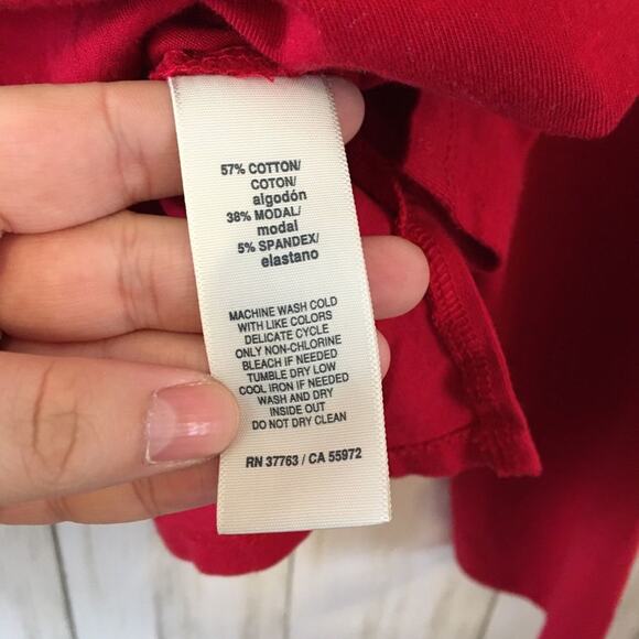 Red Long Sleeve with gold accent on front ties - Picture 9 of 12